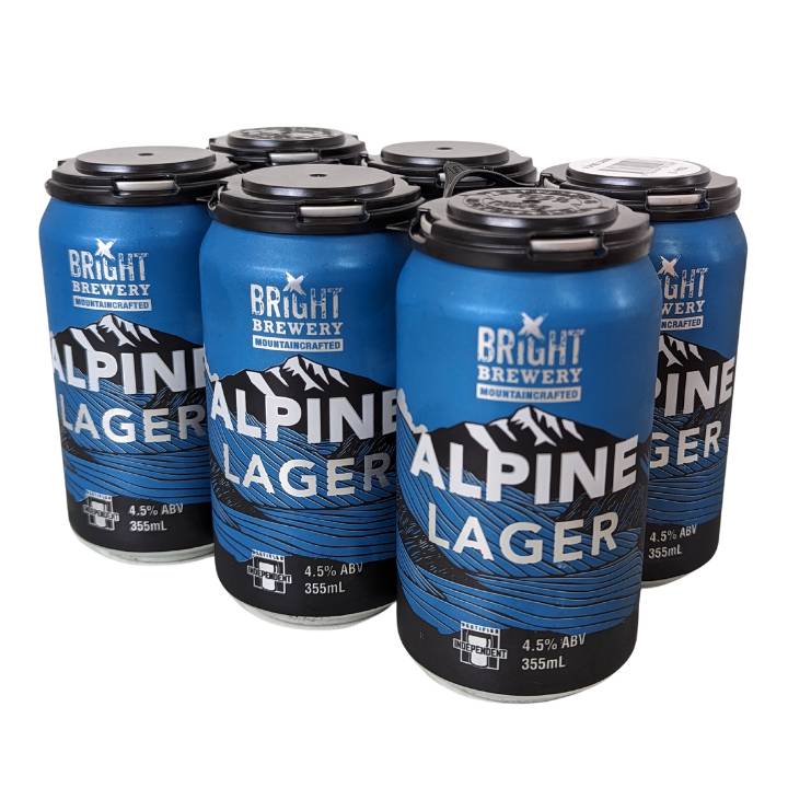 Bright Brewery Alpine Lager Can 355mL X 6 pack