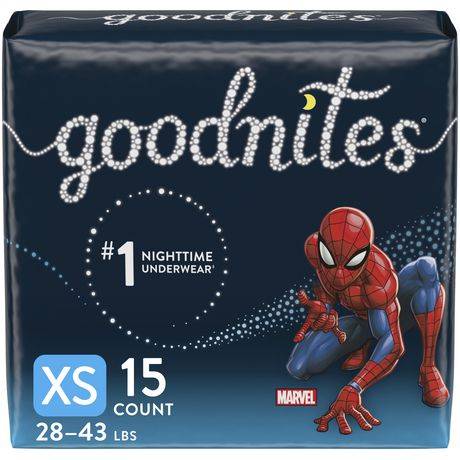 GoodNites Bedtime Pants For Boys, XS (15 ct)