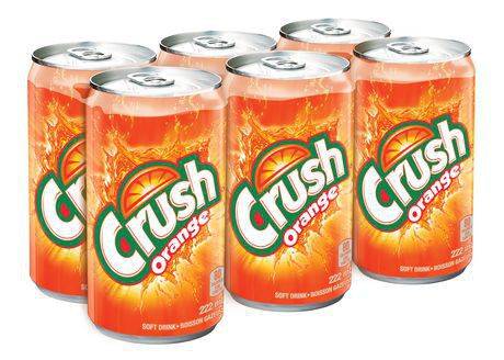 Crush boisson gazeuse à l'orange (4 x 6 canettes x 222 ml) - orange soft drink (6 x 222 ml)