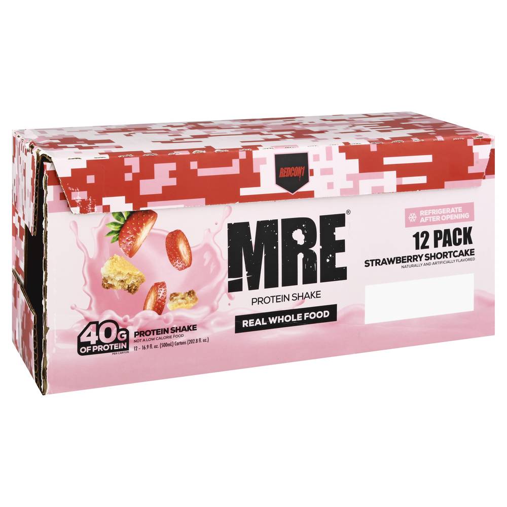 Redcon1 Mre Strawberry Shortcake Protein Shake (12 x 16.9 fl oz)