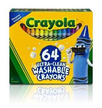 Crayola Ultra Clean Washable Crayons, Home or School Everyday Activity