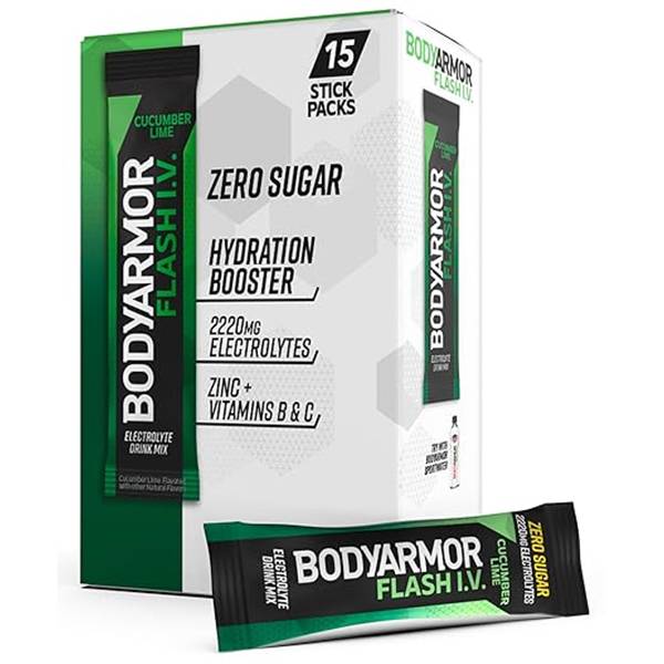 Body Armor Flash I.V. Cucumber Lime Drink Mix, 15-0.25 oz Packets