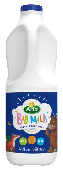 Arla Big Milk Fresh Whole Milk Vitamin Enriched For Kids (2L)