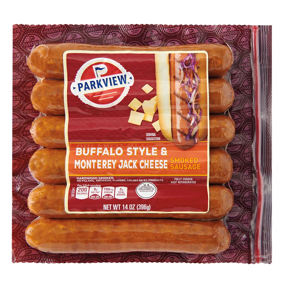 Parkview Buffalo Style & Monterey Jack Cheese Smoked Sausage (14 oz)