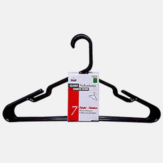 Maurice Black Plastic Hangers, 7 Pack (##)