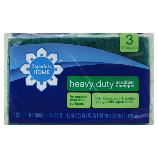 Signature Home Heavy Duty Scrubber Sponges (3 sponges)