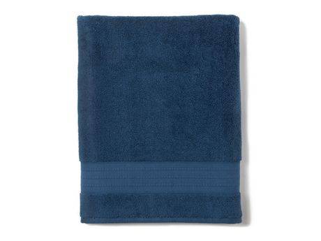 Martha Stewart Everyday Solid Color 100% Cotton Bath Towel (Color: Navy, Size: Bath Towel)