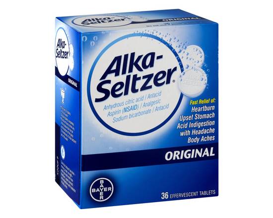Alka-Seltzer · Original Effervescent Antacid Analgesic (36 tablets)