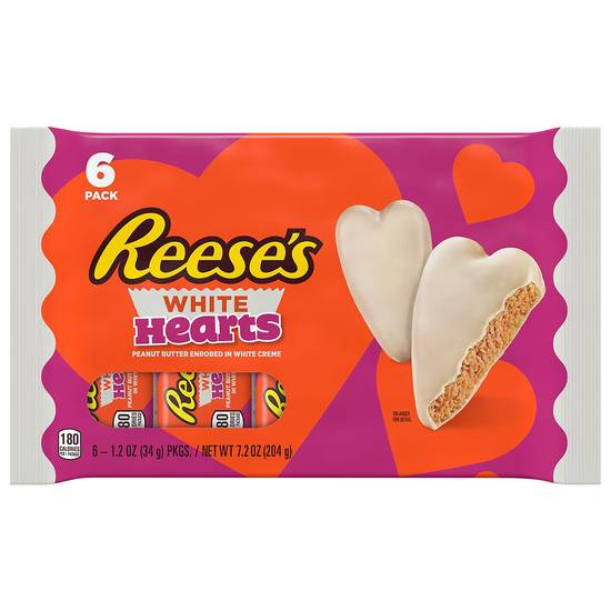Reese's White Creme Peanut Butter White Hearts (6 ct)