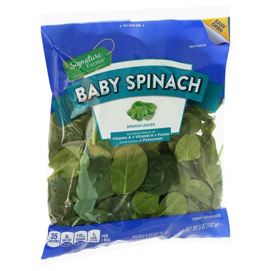 Order Signature Farms · Baby Spinach (5 oz) food online from Safeway store, Eureka on bringmethat.com