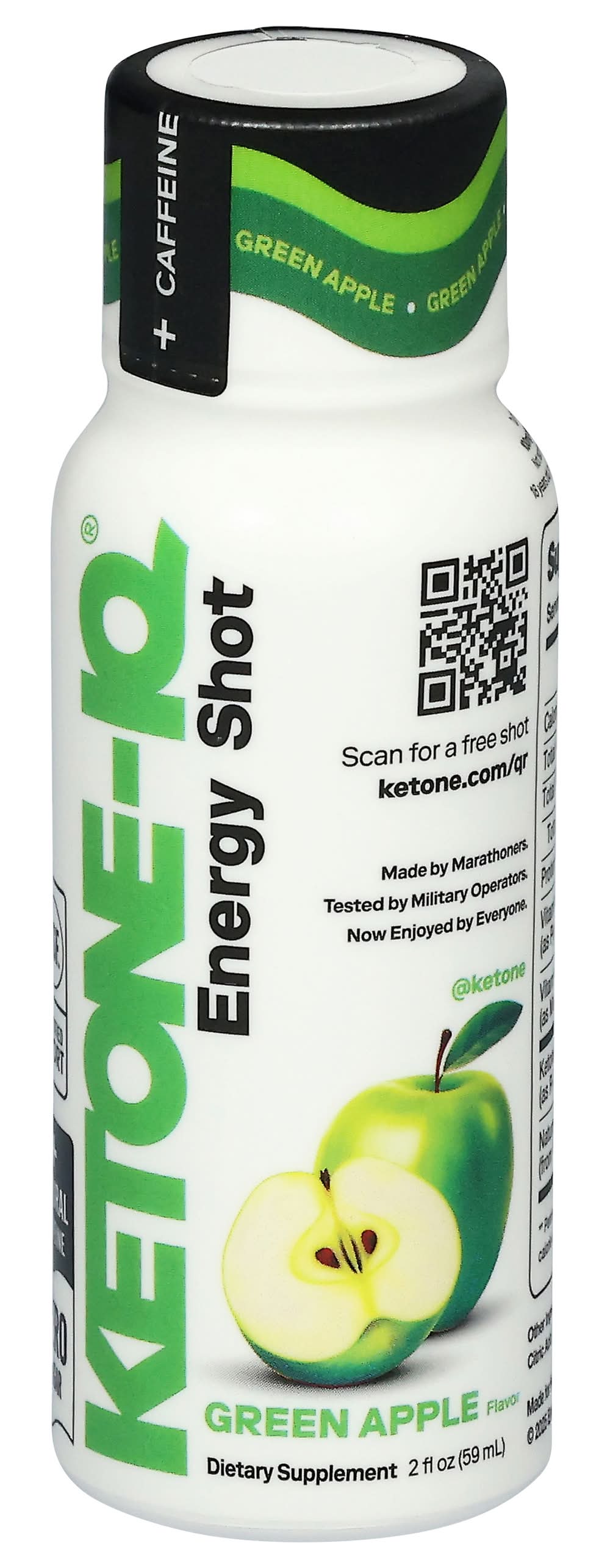 Ketone-IQ High Performance Energy Dietary Supplement, Green Apple (2 fl oz)