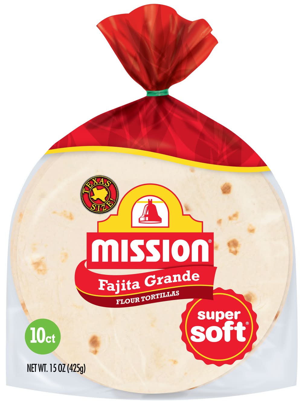 Mission Fajita Grande Super Soft Flour Tortillas (15 oz, 10 ct)