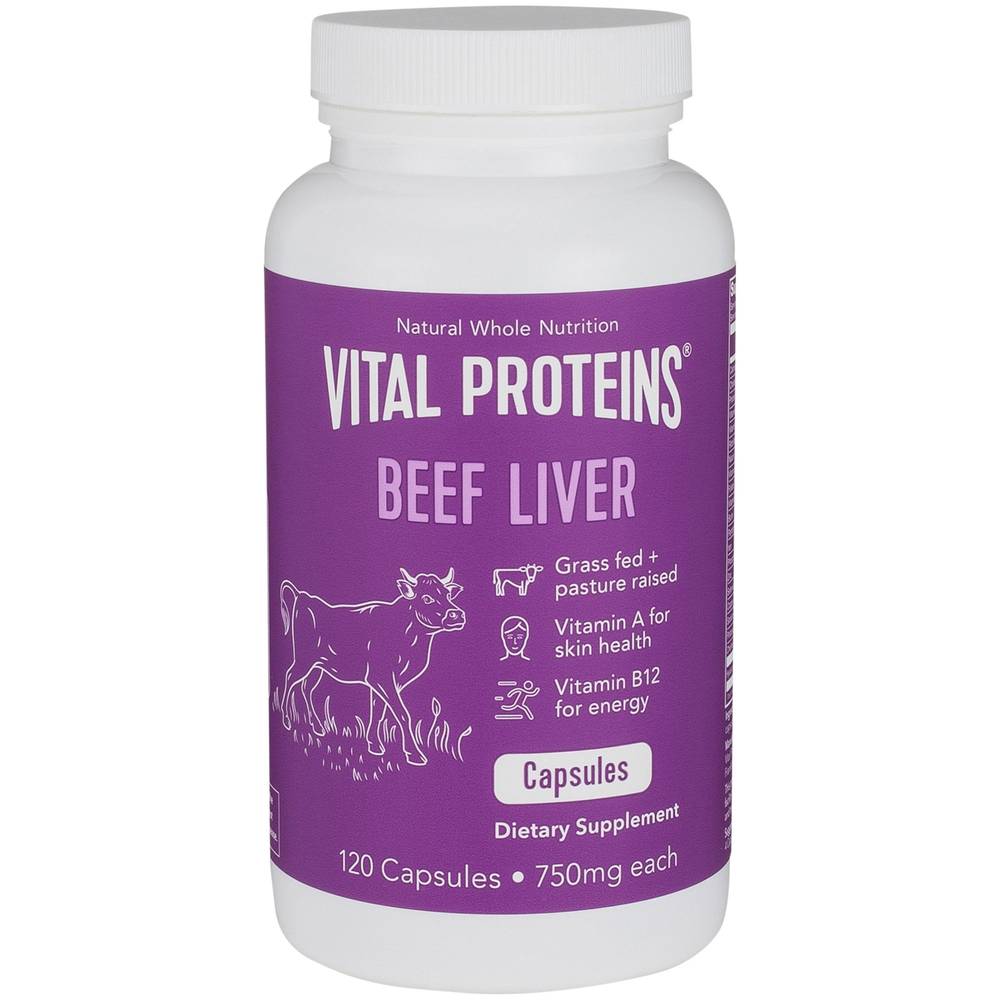 Beef Liver - Energy & Skin Health - 750 Mg (120 Capsules)