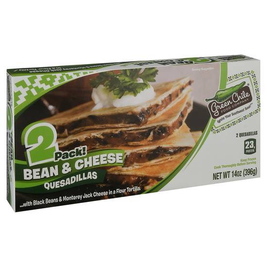 Green Chile Bean & Cheese Quesadillas (2 quesadillas)