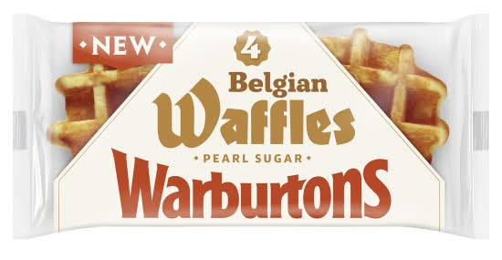 Warburtons Pearl Sugar Belgian Waffles (4 x 50g)