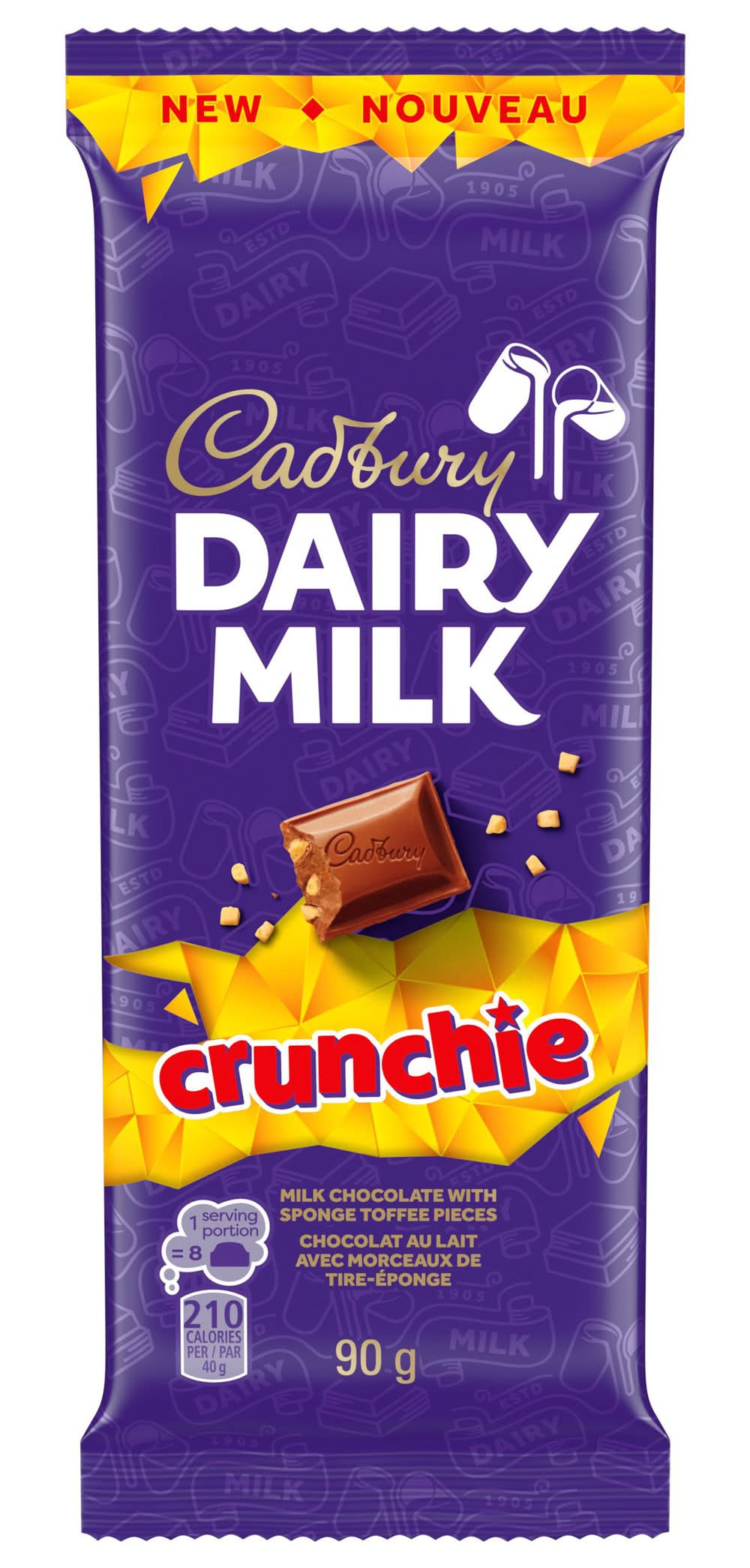 Cadbury Dairy Milk Crunchie Chocolate (90 g)