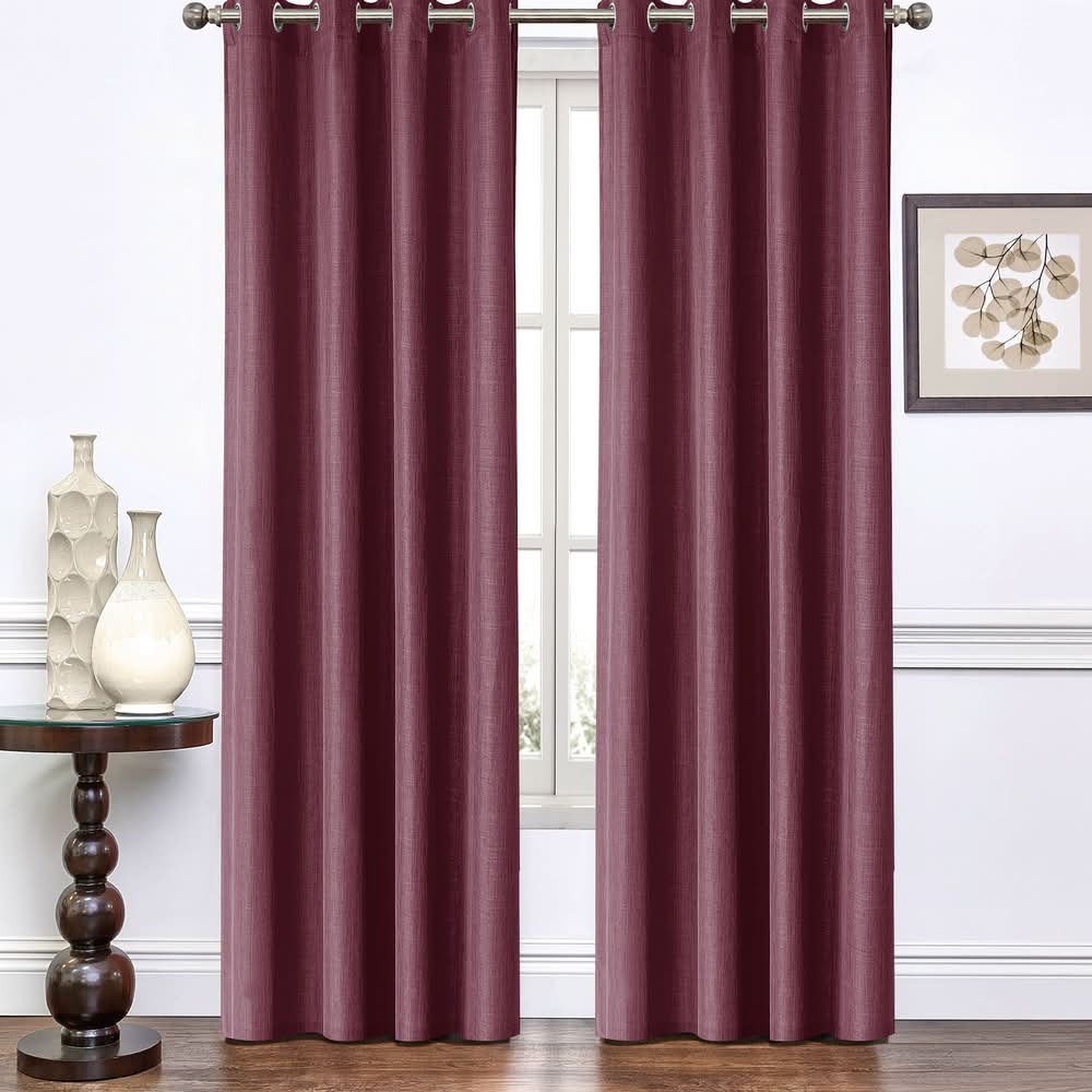 Linen Jacquard Curtain, 52in.X84in.