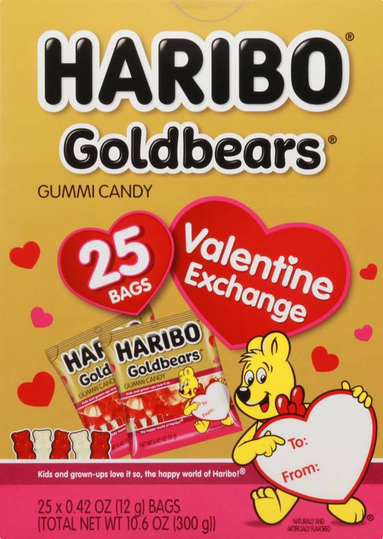 Haribo Valentine Exchange Gold Bears Gummy Candy (25 ct)
