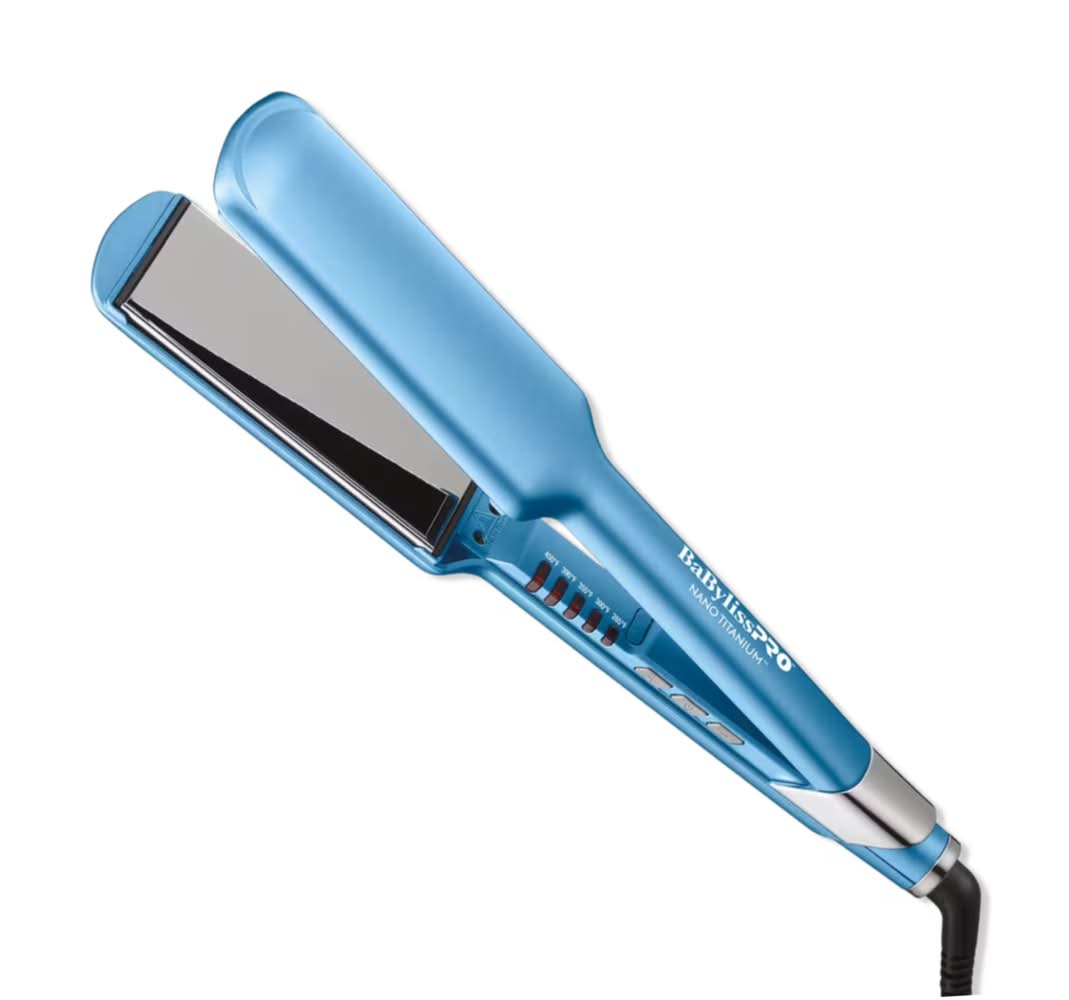 BaBylissPro Nano Titanium Ultra Sleek Straightening Iron, 2 in, Blue