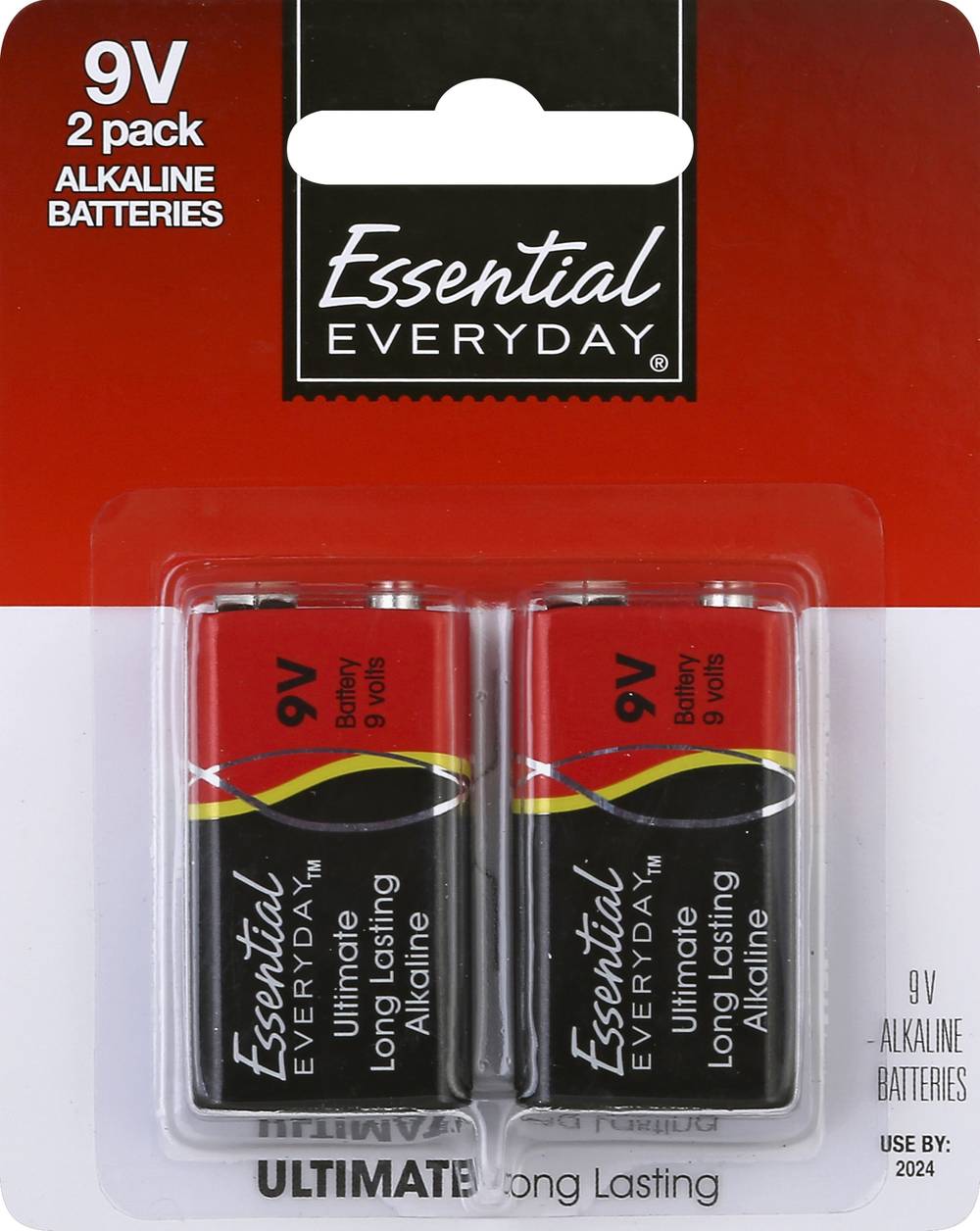 Essential Everyday 9V Ultimate Long Lasting Alkaline Batteries