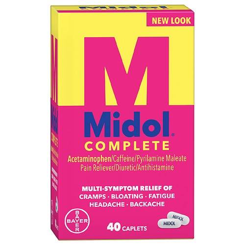 Midol Complete Menstrual Pain Relief Caplets with Acetaminophen - 24.0 ea