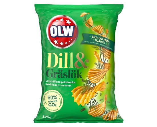OLW CHIPS DILL/GRÄSLÖK 175G