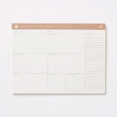 Threshold 52 Page Special Rule Weekly Tear Off Planner, 10 In X 7.5 In