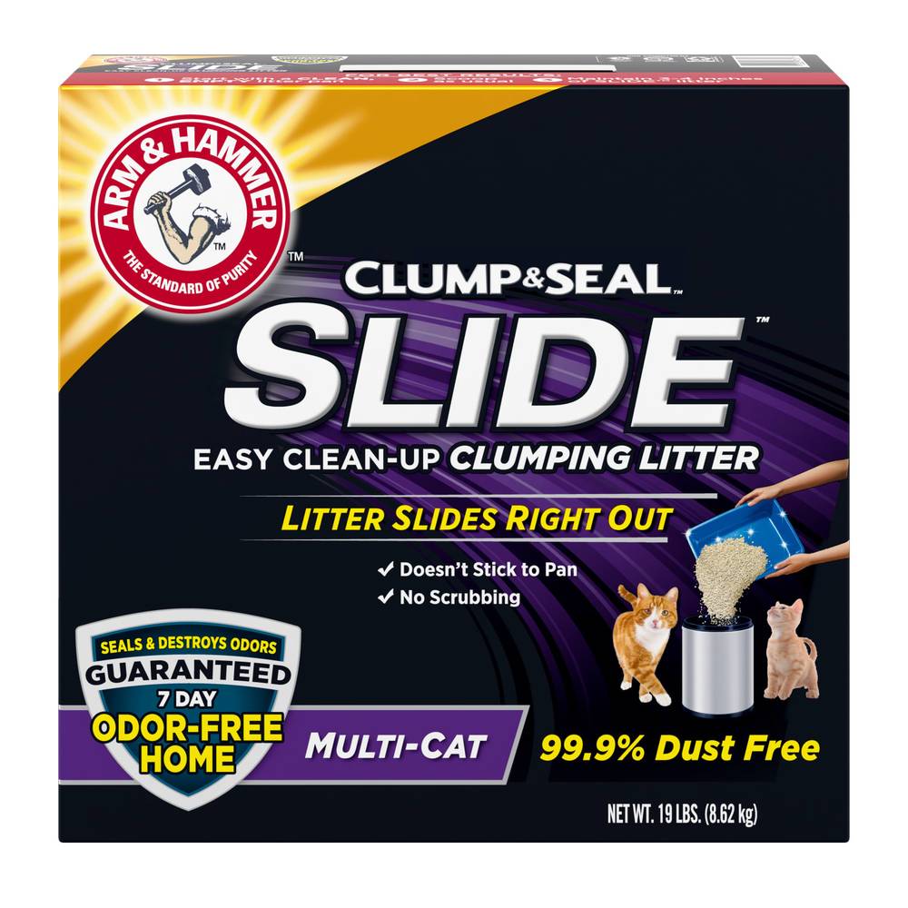 Arm & Hammer Clump & Seal Slide Multi-Cat Clumping Litter