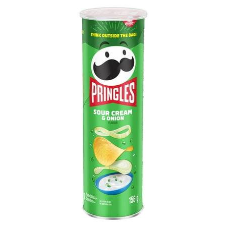 Pringles Potato Chips, Sour Cream-Onion Flavour (156 g)