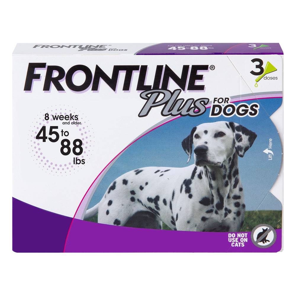 Frontline Plus Flea & Tick Dog Treatment 45-88 lbs (Size: 3 Count)