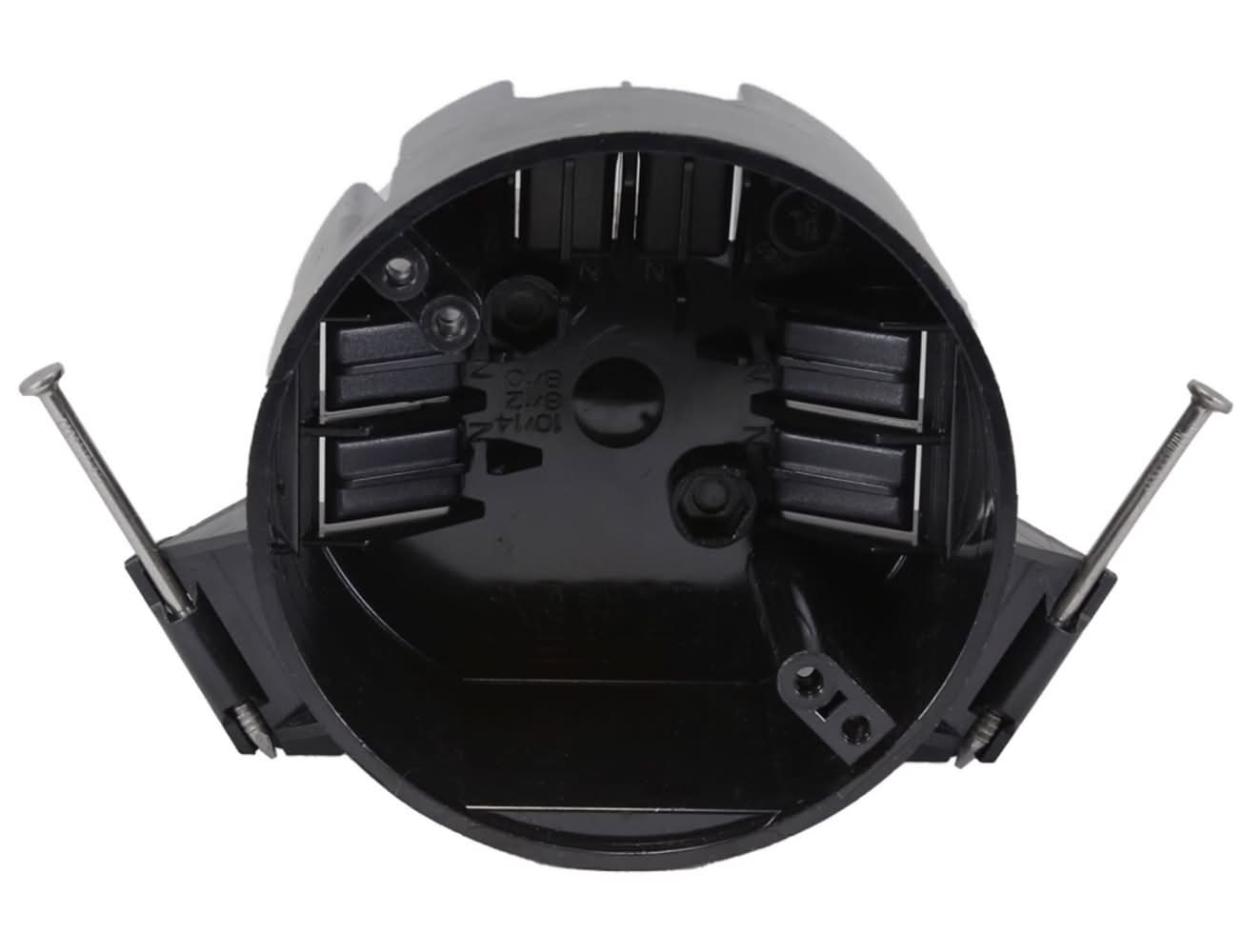 Cantex New Work 20 Cu In Round Polycarbonate Ceiling Box Black