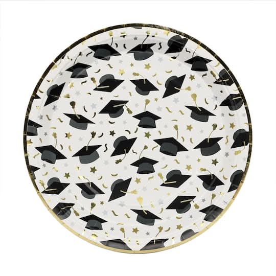 9" Graduation Cap Toss Dinner Plates, 10Ct. By Celebrate It