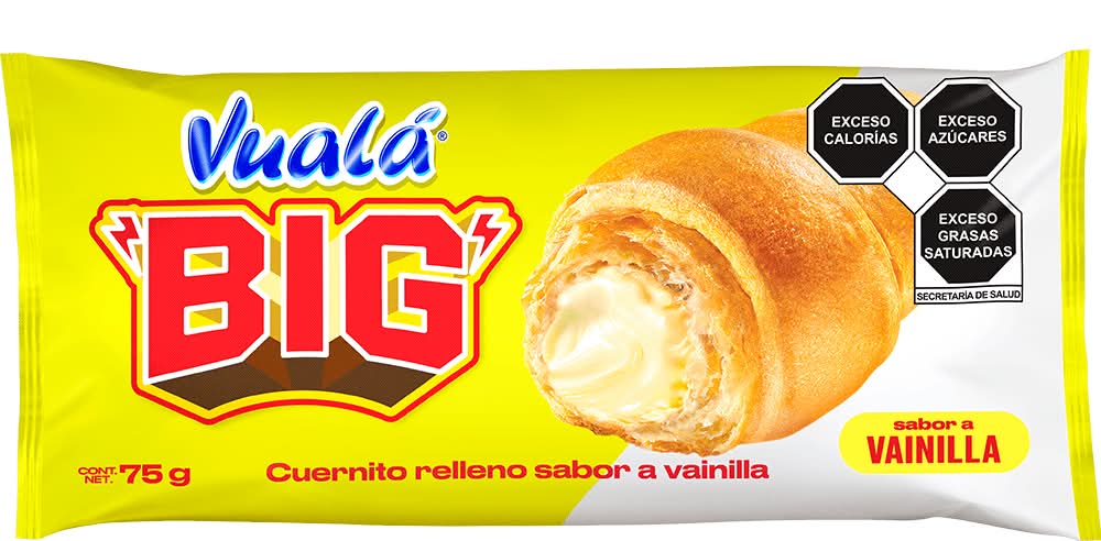 Vualá · Big cuernito relleno, vainilla (75 g)