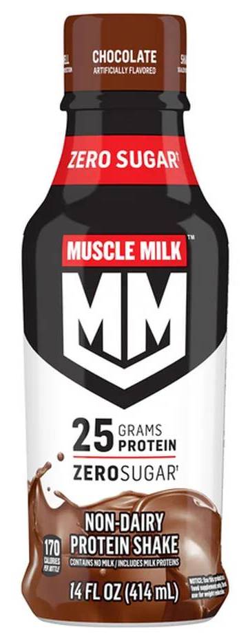 Muscle Milk Zero Sugar Chocolate 25g protein (14 Fl oz)