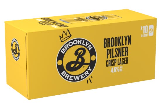 Brooklyn Brewery Pilsner Crisp Lager Beer (10 x 440ml)