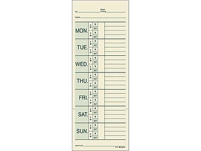 Adams Weekly Time Cards