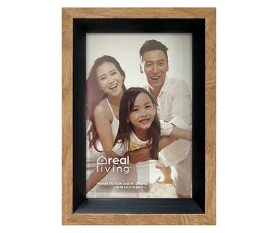 Brown & Black 2-Tone Picture Frame, (4" x 6")