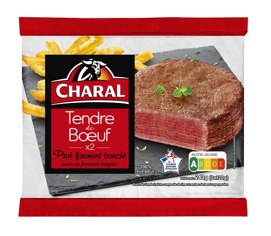 Charal - Pièce de viande fraîche composée de fines tranches de boeuf (240g)
