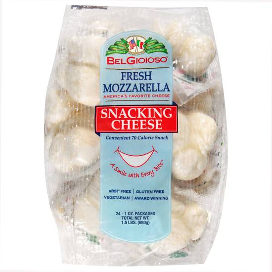 Belgioioso Fresh Mozzarella Snack packs (24 x 1 oz)