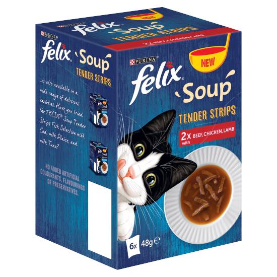 Felix Soup Tender Strips 6 × 48g (288g)