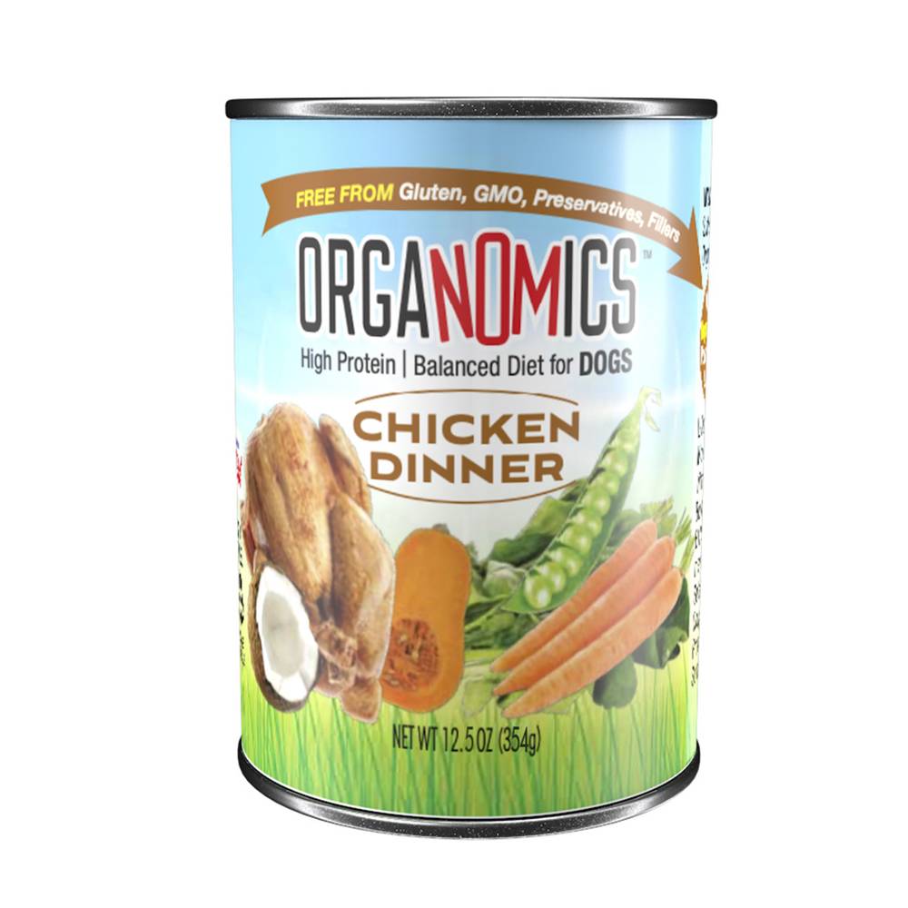 Organomics alimento húmedo orgánico pollo (lata 362 g)