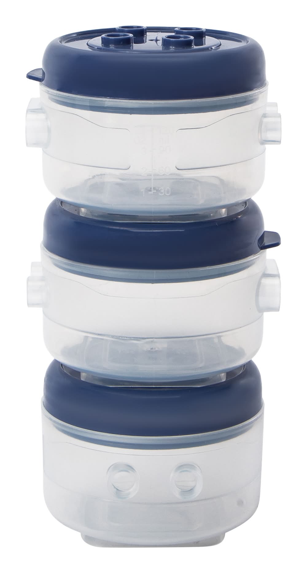 Stackable Food Storage Containers 3-Pack Blue