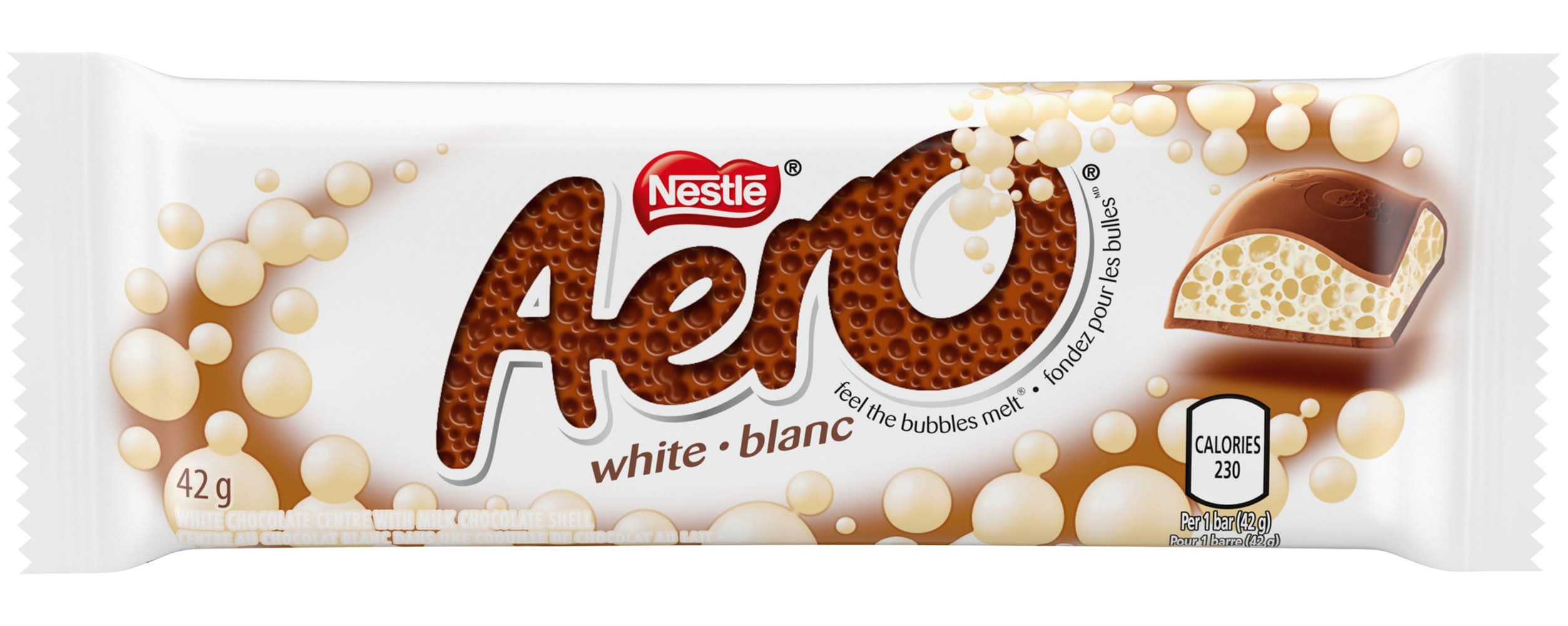 Aero Chocolate Bar, White Chocolate (42 g)