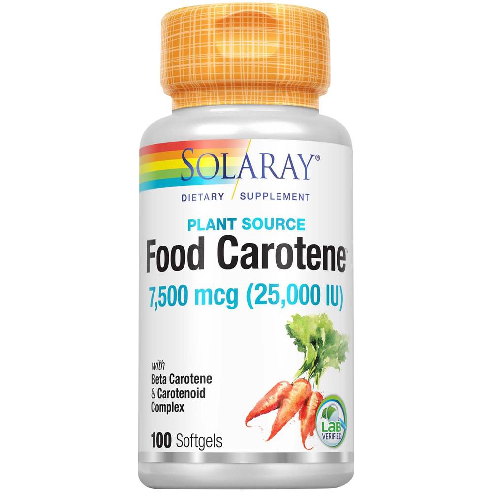 All Natural Food Carotene With 25,000 Iu Vitamin A (100 Perle Capsules)