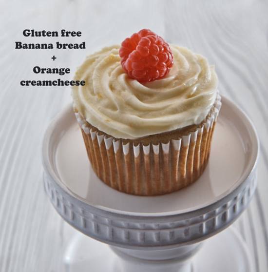 Gluten Free Banana Bread with Orange Cream Cheese