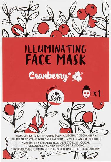 Masque visage Coup d'Eclat cranberry CARREFOUR SOFT - le masque