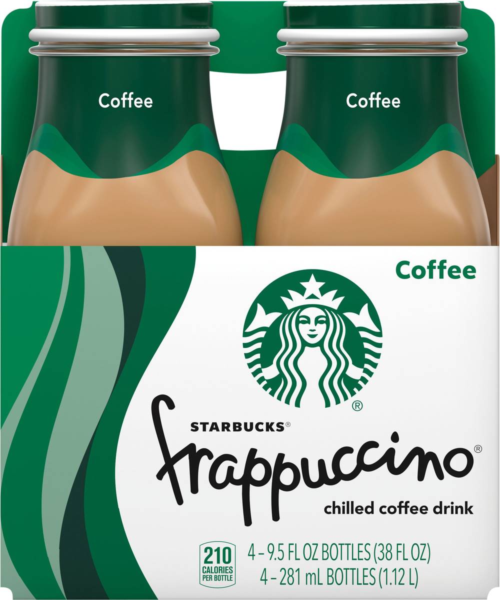 Starbucks Frappuccino Chilled Coffee Drink, Caramel (4 x 9.5 fl oz)