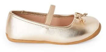 George Girls Polly Flats, 7-12, Gold