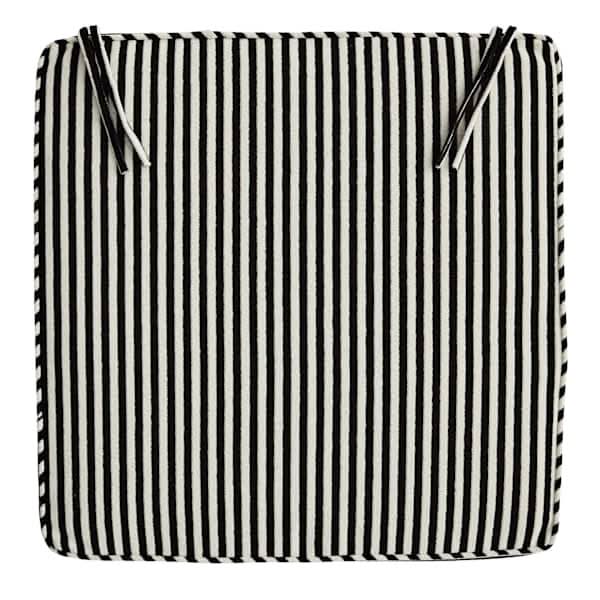 Black & White Terry Cloth Luxe Outdoor Deep Seat Cushion