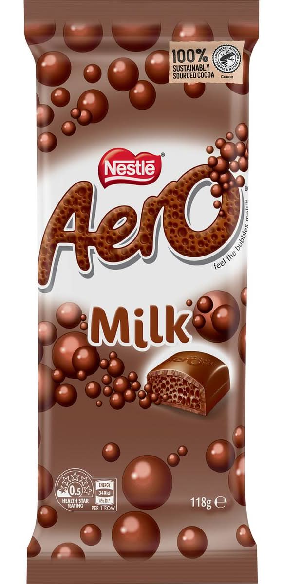 Aero Milk Chocolate Block (118g)